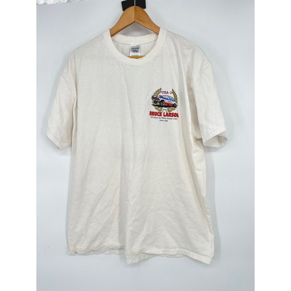 Bruce Larson USA-1 Funny Car T Shirt Men XL Drag Racing NHRA Graphic Tee Nitro